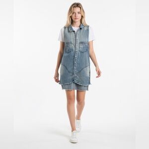 One Teaspoon Light Blue Denim Vest